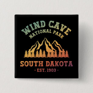 Wind Cave National Park South Dakota 2 Inch Square Button