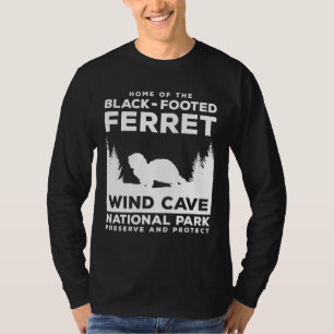 Wind Cave National Park  South Dakota Ferret T-Shirt