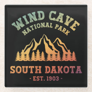 Wind Cave National Park South Dakota Glass Coaster