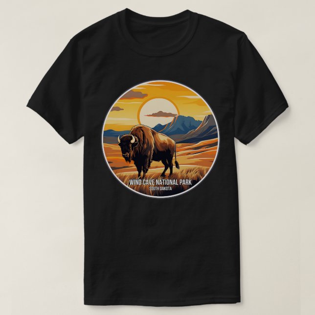 Wind Cave National Park South Dakota T-Shirt (Design Front)
