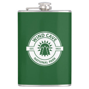 Wind Cave National Park Sun Trees Hip Flask