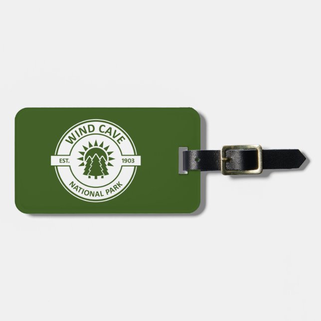 Wind Cave National Park Sun Trees Luggage Tag (Front Horizontal)