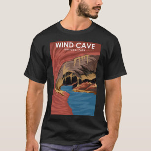 Wind Cave National Park Travel Poster  T-Shirt