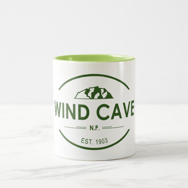 Wind Cave National Park Two-Tone Coffee Mug (Center)