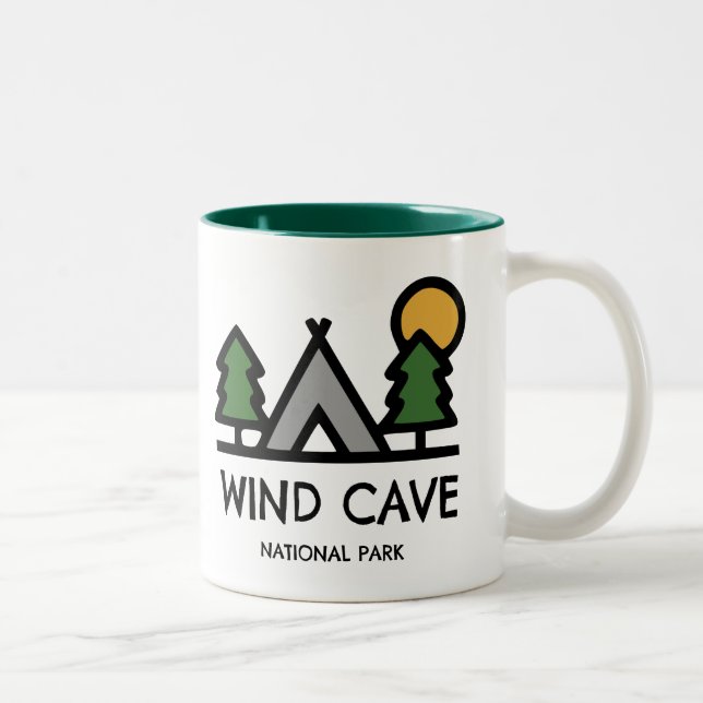 Wind Cave National Park Two-Tone Coffee Mug (Right)