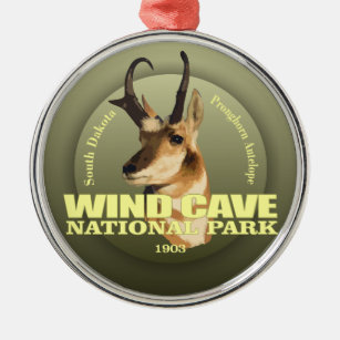 Wind Cave NP (Pronghorn) WT Metal Ornament