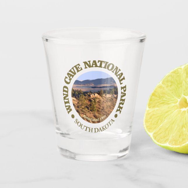Wind Cave NP Shot Glass (Front)