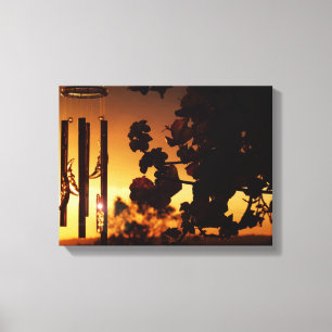 Wind Chime Golden Sunset Canvas Print
