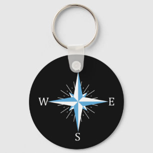 Wind compass keychain