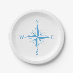 Wind compass paper plate