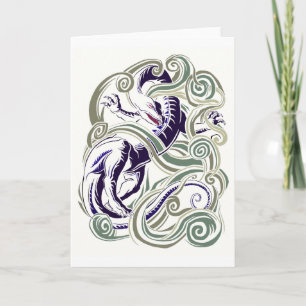 Wind dragon greeting card