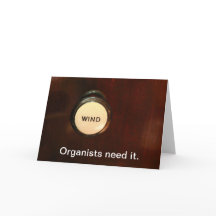 Wind drawstop blank greeting card