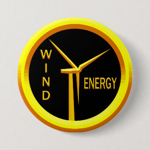 Wind Energy 3 Inch Round Button