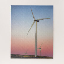 Wind Farm Wind Energy at Dusk  Jigsaw Puzzle