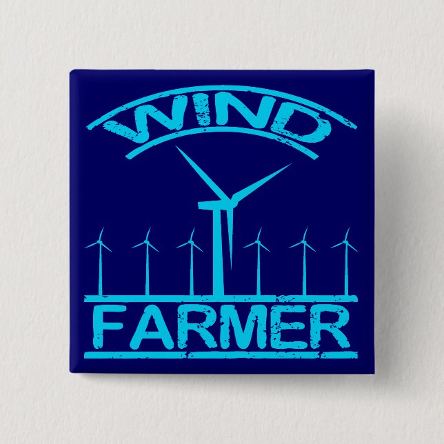 Wind Farmer 2 Inch Square Button (Front)