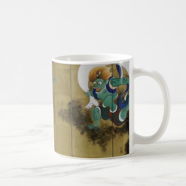 Wind God and Thunder God Japanese byobu Coffee Mug (Right)