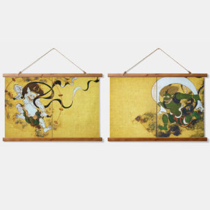Wind god and Thunder god, Tawaraya Sotatsu Hanging Tapestry
