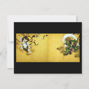 Wind god and Thunder god, Tawaraya Sotatsu Postcard