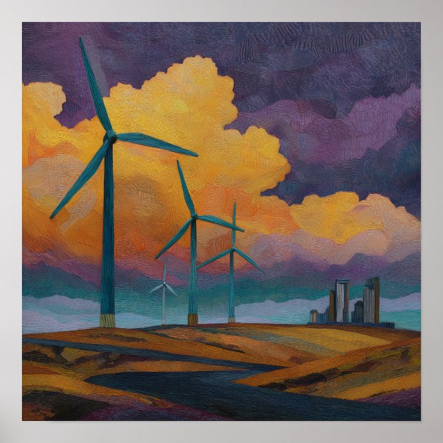 Wind Harvest - Solarpunk Poster (Front)