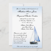 Wind in My Sail, Sailboat Sailing Wedding Invition