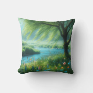 Wind in the Willow Throw Pillow