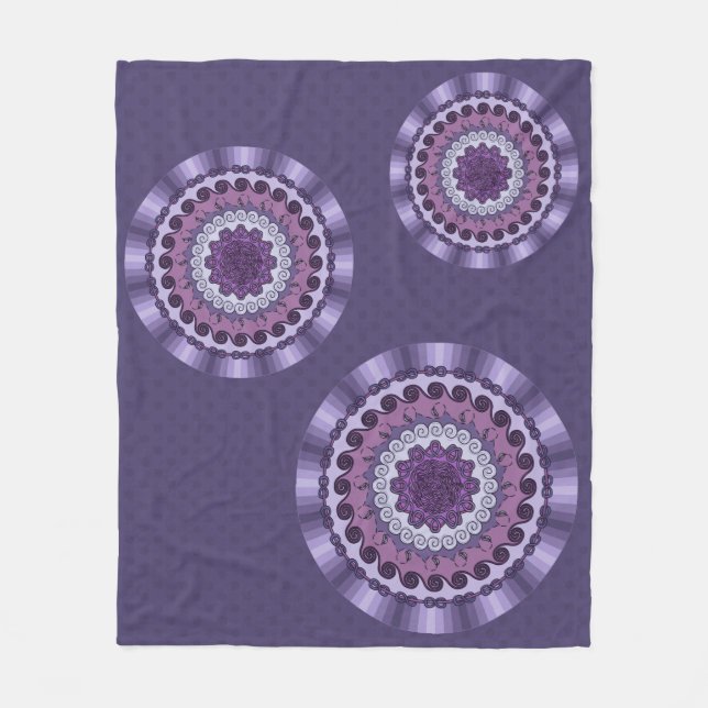 Wind Mandala Fleece Blanket (Front)