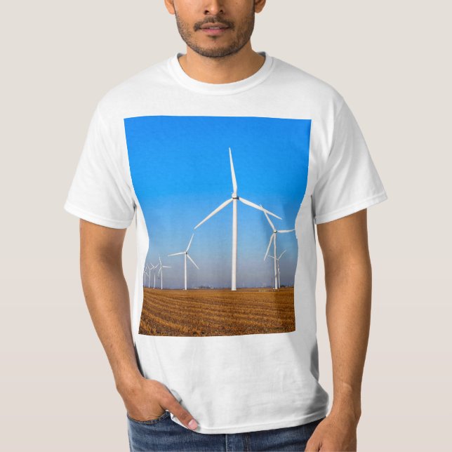 Wind Mill Landscape T-Shirt (Front)