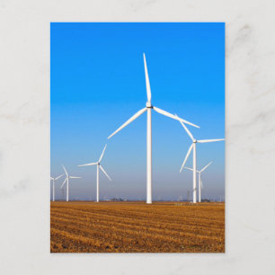Wind Mill Turbines Post Card