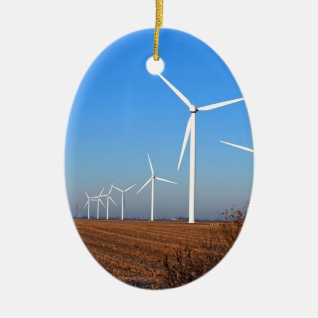 Wind mills.JPG Ceramic Ornament (Front)