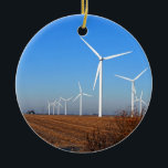 Wind mills.JPG Ceramic Ornament<br><div class="desc">Indiana wind mill turbines</div>
