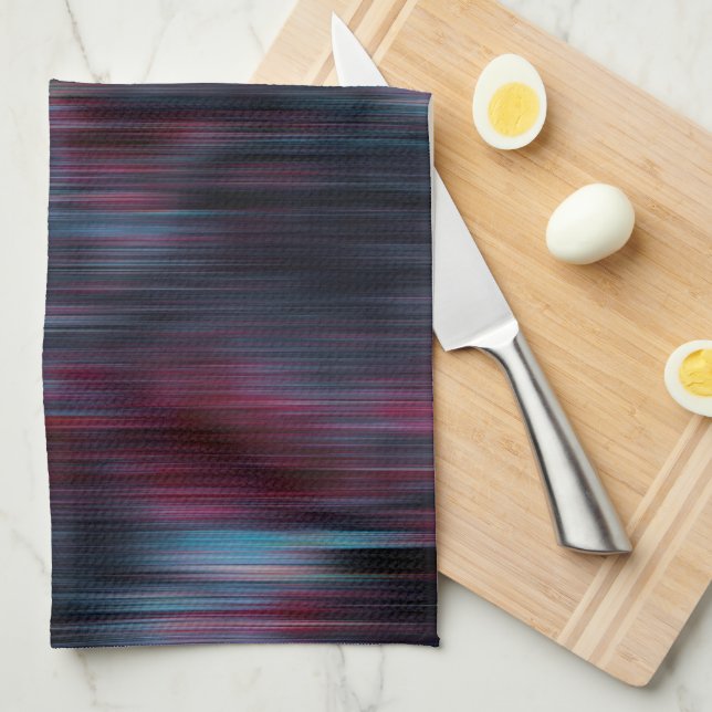 Wind or rain effect, on wine colour kitchen towel (Quarter Fold)