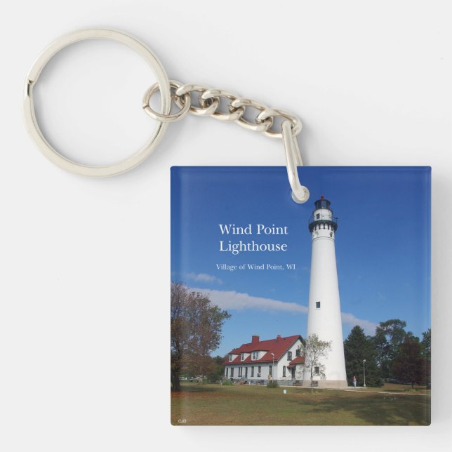 Wind Point Lighthouse key chain (Front)