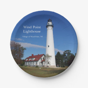 Wind Point Lighthouse paper plate