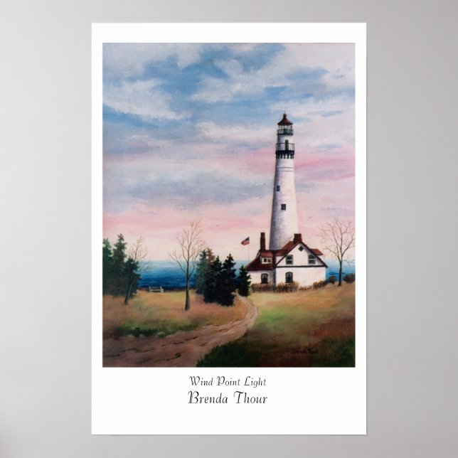 Wind Point Lighthouse Poster (Front)