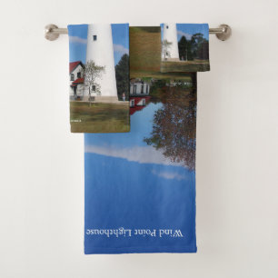 Wind Point Lighthouse towel set