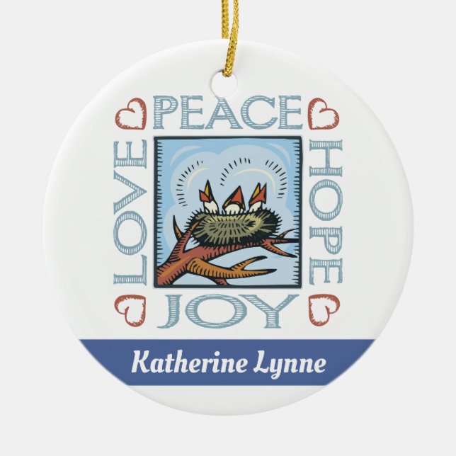 Wind Power Ceramic Ornament (Front)