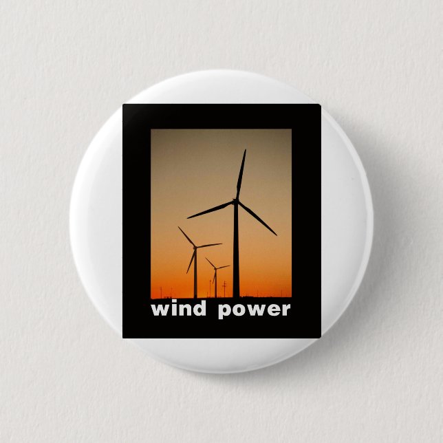 Wind Power design! 2 Inch Round Button (Front)