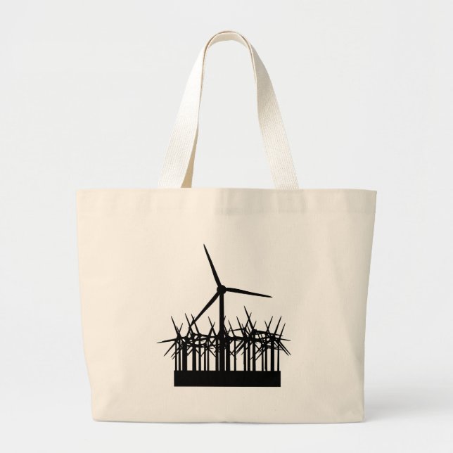 wind power environment large tote bag (Front)
