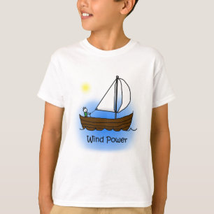 Wind Power Sailboat - Kids Shirt