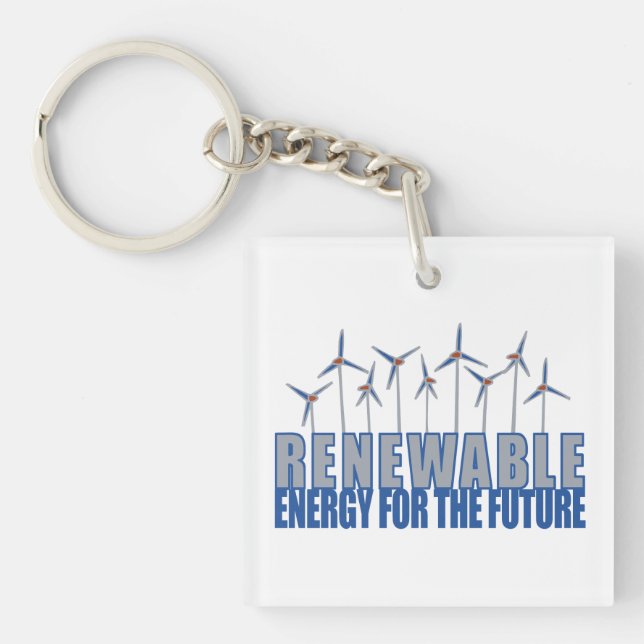 Wind Power Turbines Keychain (Front)