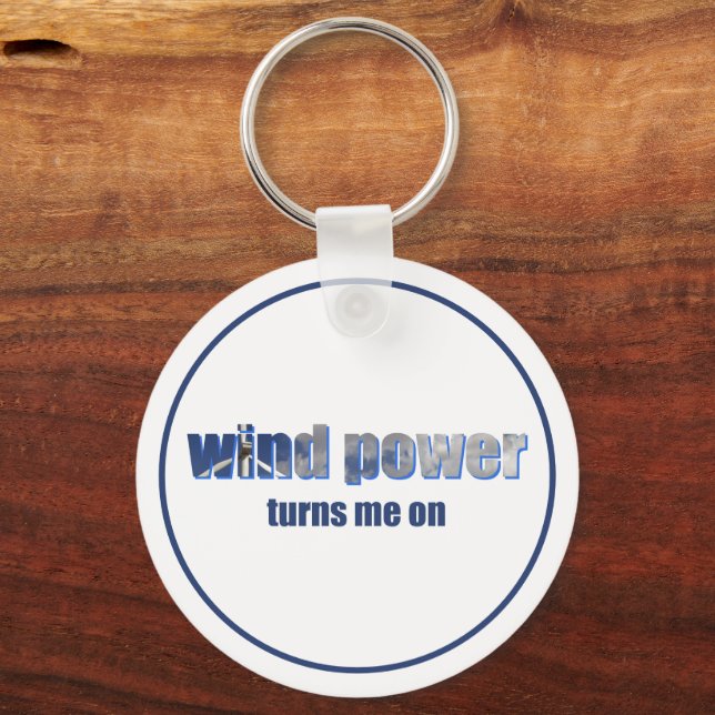 Wind Power Turns! Keychain (Front)