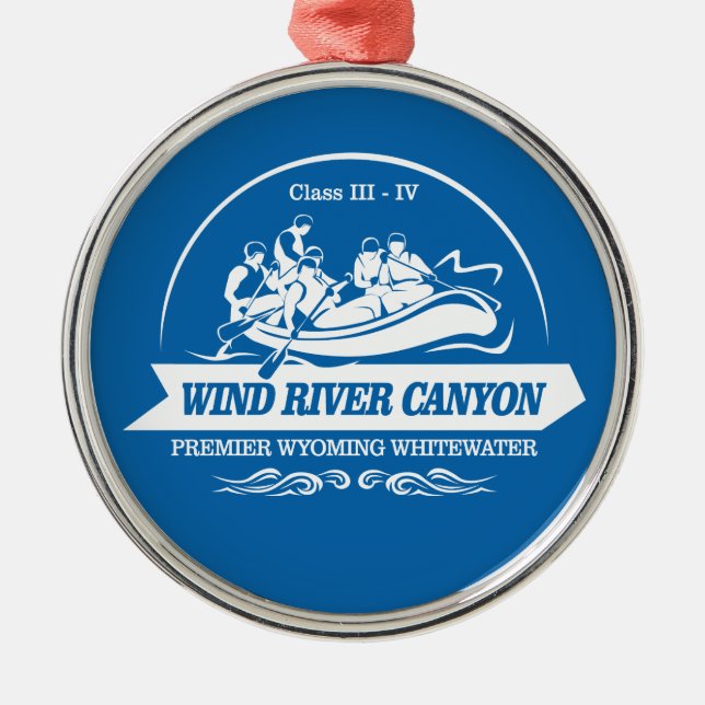 Wind River Canyon (rafting 2) Metal Ornament (Front)