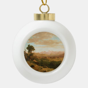 Wind River Country – Albert Bierstadt Ceramic Ball Christmas Ornament