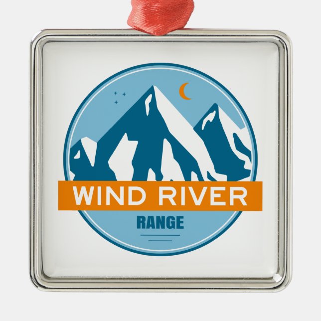 Wind River Mountain Range Metal Ornament (Front)