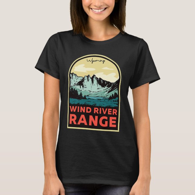 Wind River Range Mountains Wyoming T-Shirt (Front)