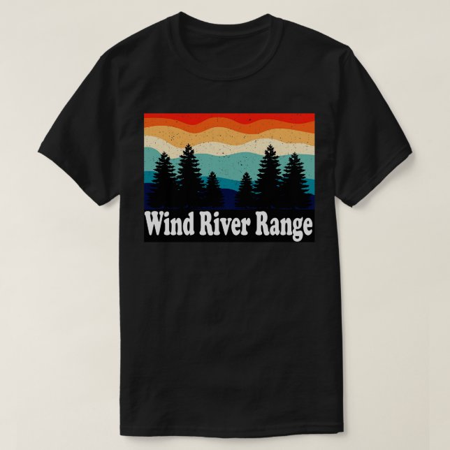 Wind River Range Wyoming Retro T-Shirt (Design Front)