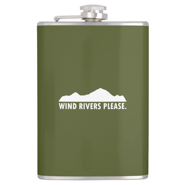 Wind Rivers Please Hip Flask (Front)
