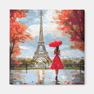 Wind Romance Paris Chic Walk Magnet