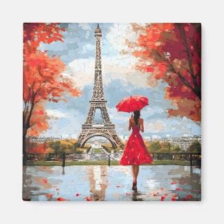 Wind Romance Paris Chic Walk Magnet