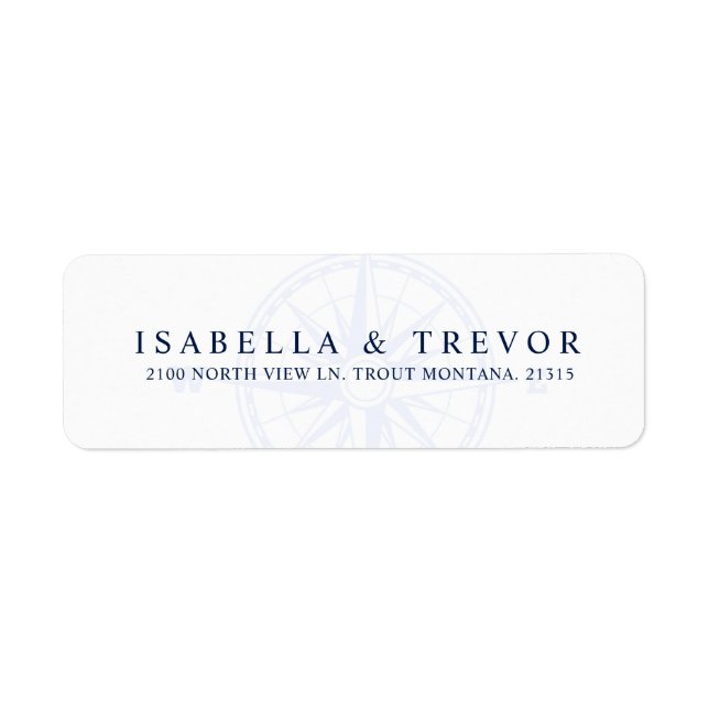 Wind Rose Compass Nautical  | Return Address (Front)